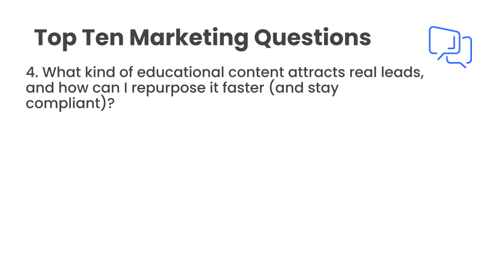 What type of educational content is working and how do I repurpose it? [37:49]