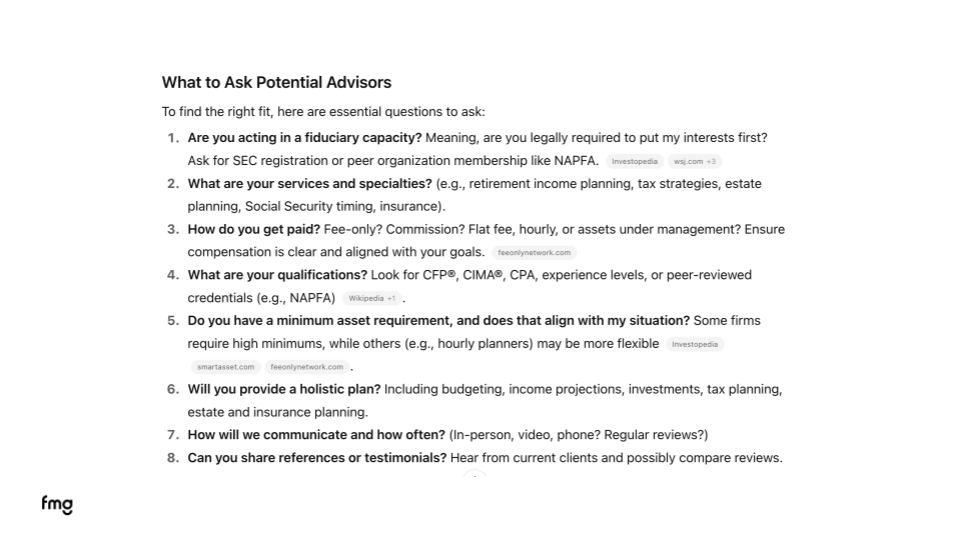 What types of questions do I include in FAQs?